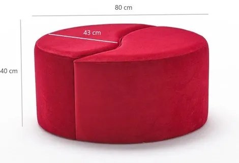 Červený taburet Alis – Artie