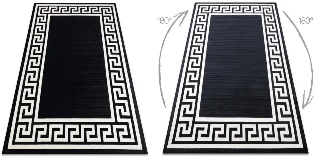 Koberec PEARL 51327H rám / grécky / štrukturálny, čierny
