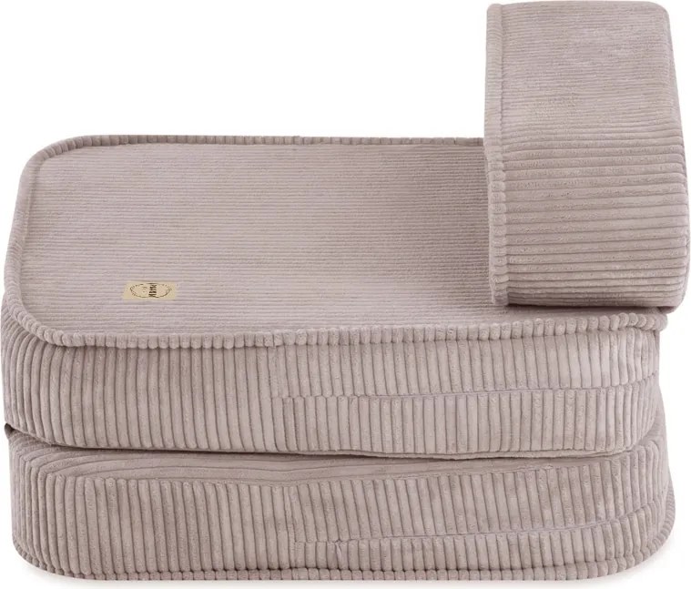 Detské polohovacie kreslo, 150x60x25 cm, prémiový béžový manšester