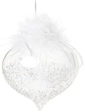 Závesná vianočná dekorácia FJER s perím 943687
