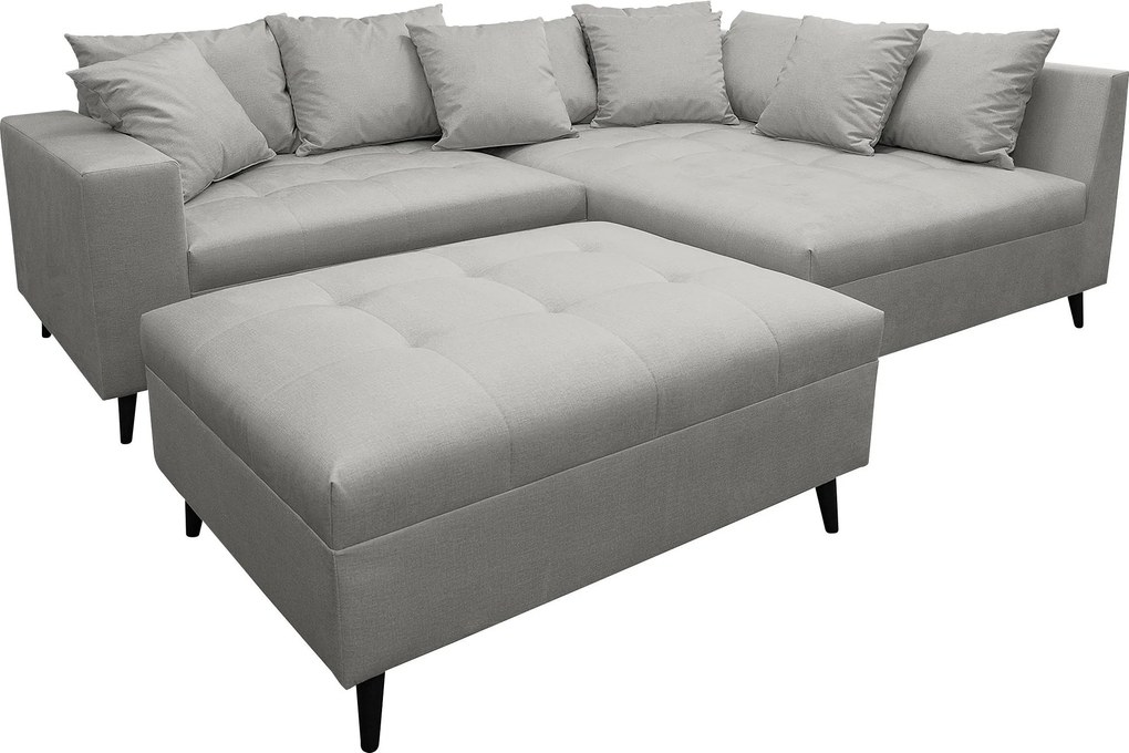 XXXLutz ROHOVÁ SEDAČKA, textil, sivá MID.YOU - Sedačky - 001628000312