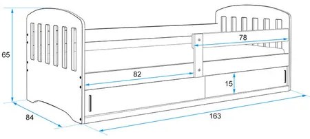 Detská posteľ CLASSIC 1 160x80 cm