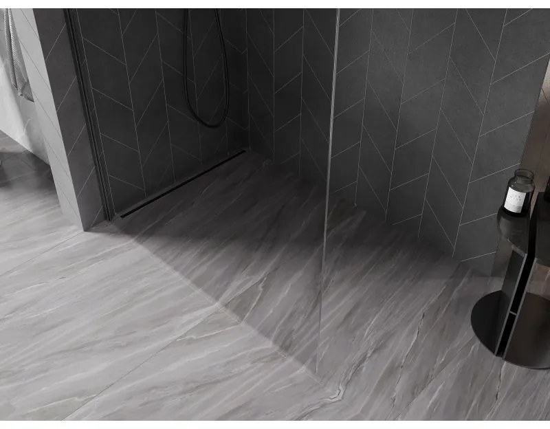 Mexen, Mexen Kioto-X L sprchová stena 60 x 200 cm, priehľadná 10 mm, pištoľovo sivá kartáčovaná - 800-060-107-66-00-X