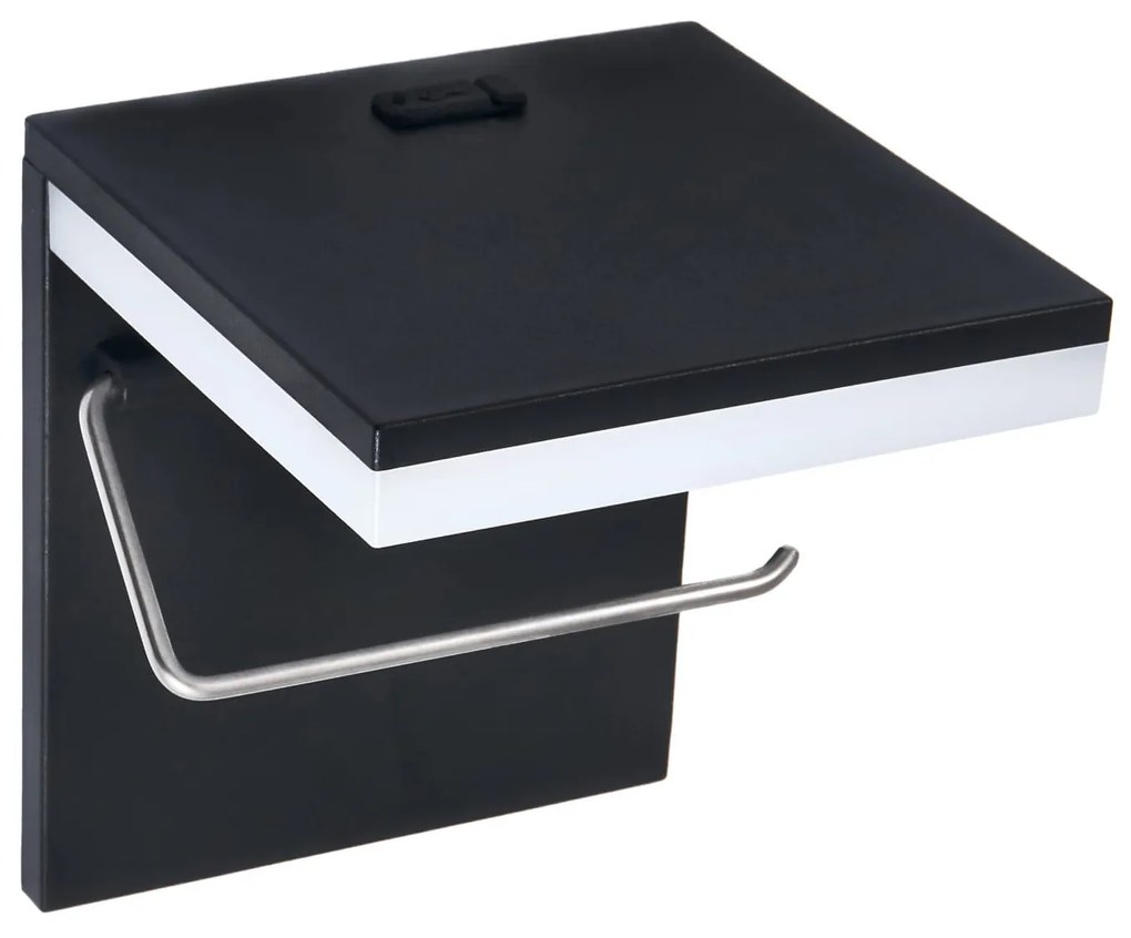 BERGE LED držiak na toaletný papier s USB 5W - neutrálna biela