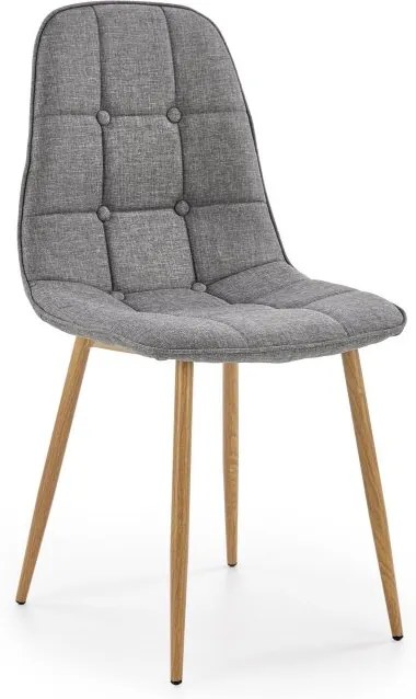 Jedálenská stolička K316 sivá / dub medový