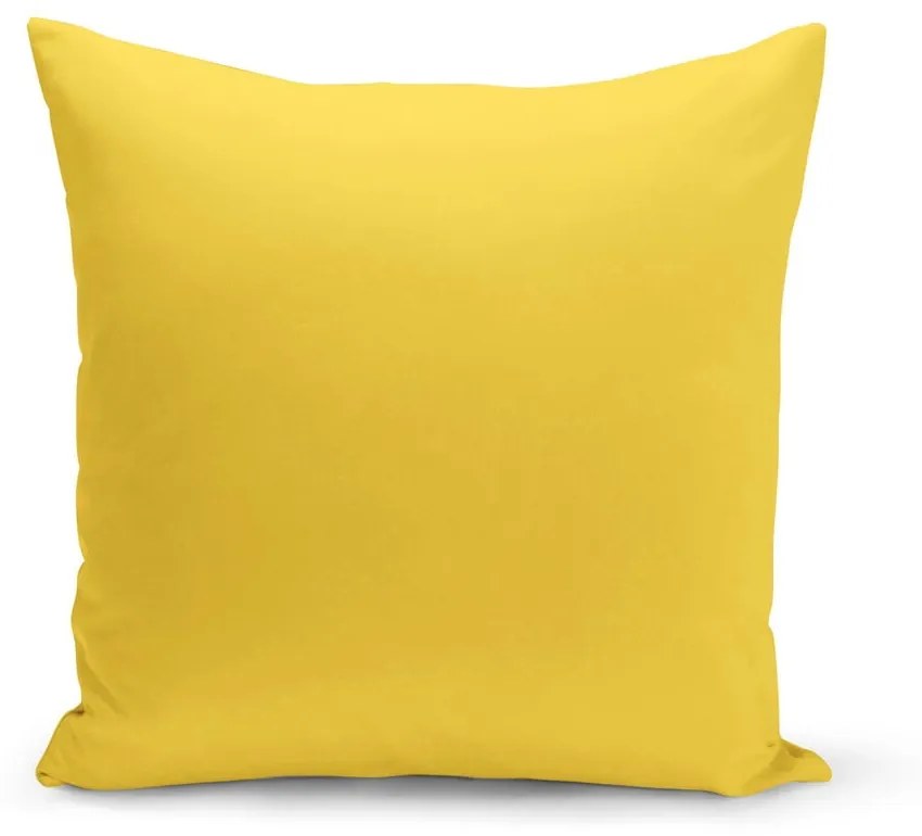 Žltý vankúš s výplňou Lisa, 43 × 43 cm