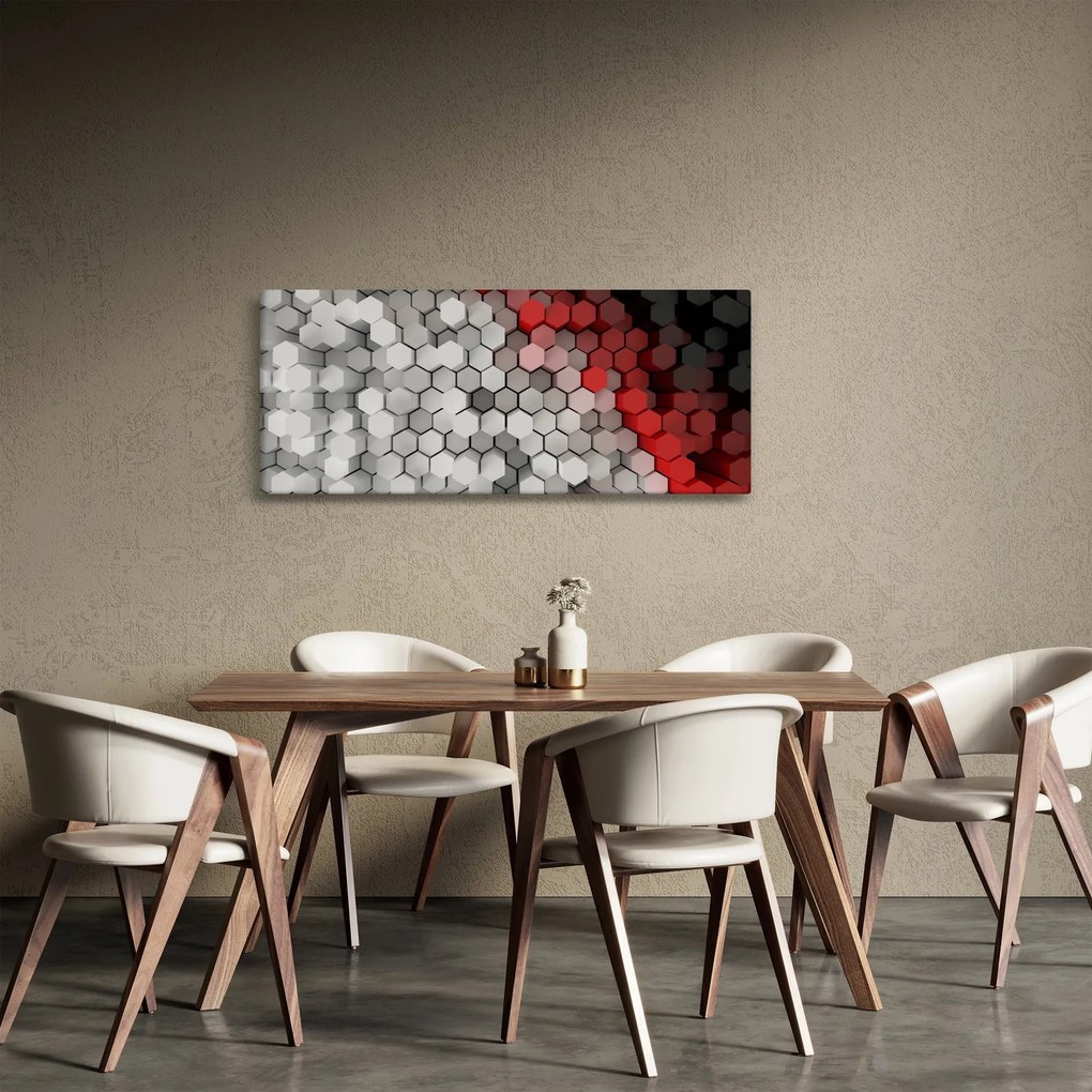 Obraz - 3D hexagóny (120x50 cm)