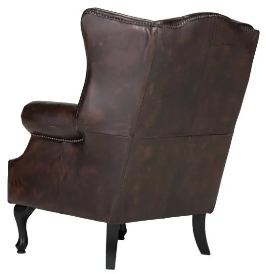 furniture-nabytek.cz - Kreslo ušák Chesterfield Pittsfield z pravej kože, červené