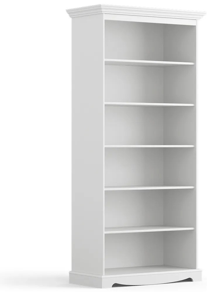 PROXIMA.store - Rustikálna drevená knižnica - BELLUNO ELEGANTE FARBA: biela - orech