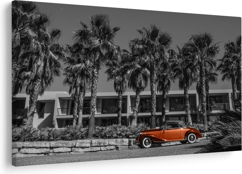 Obraz - Retro červené auto (90x60 cm)