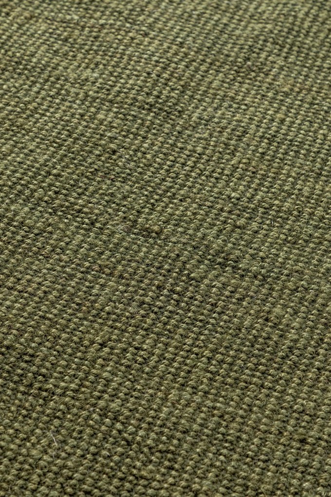 Hanse Home, Koberec behúň Bouclé Jute 105977 Jungle Green, 80x200, zelená, chodba / predsieň