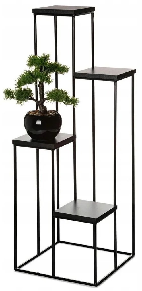 Kvetinový stojan LOFT 110 cm čierny