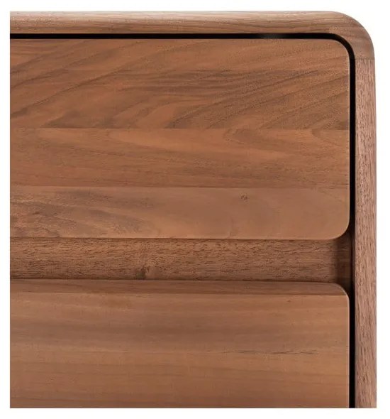 Hnedá komoda z orechového dreva 90x90x45 cm Fawn – Gazzda