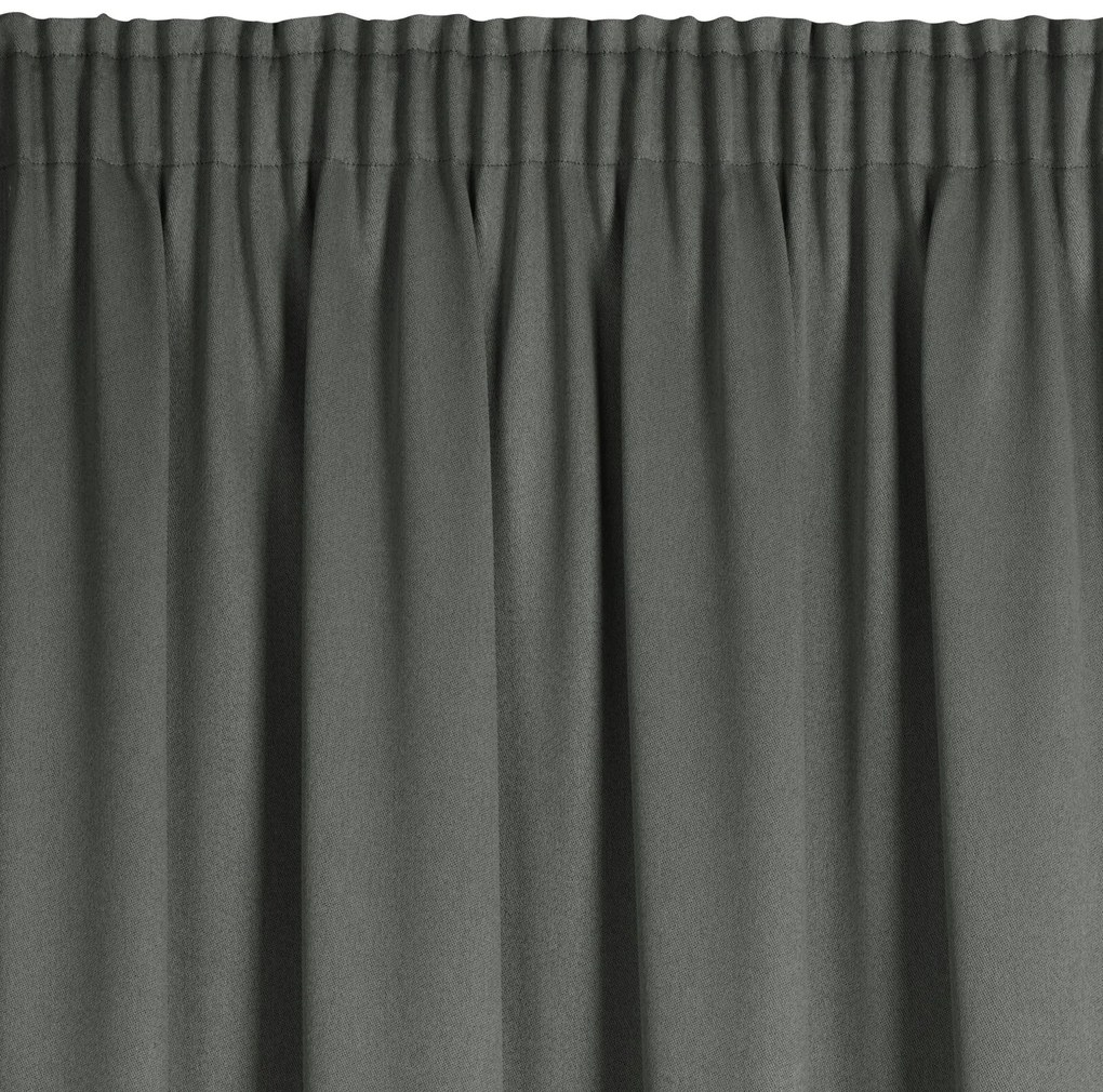 ZATEMŇOVACÍ ZÁVES NA KRÚŽKOCH CARLO 130X300 CM TMAVOSIVÁ