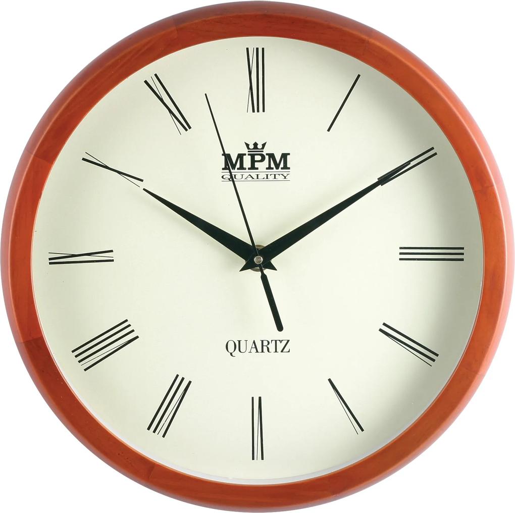 Nástenné hodiny drevené MPM E01.2471.51