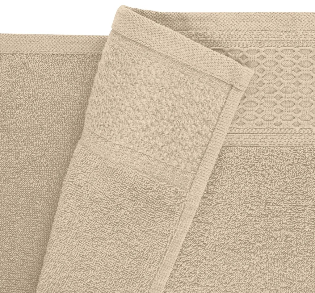 BAVLNENÉ UTERÁKY SOLANO SADA 2 KS 50X90 CM, 2 KS 70X140 CM VIACFAREBNÁ