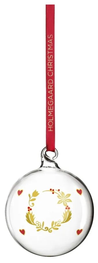 Sklenená ručne fúkaná vianočná ozdoba ø 6,5 cm Ann-Sofi Romme Annual Christmas Bauble – Holmegaard