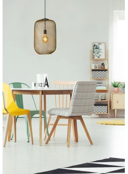 Lucide 45385/35/02 - Luster na lanku MESH 1xE27/40W/230V mosadz