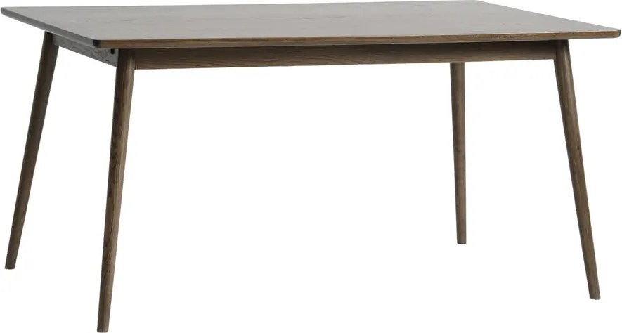 Hnedý rozkladací jedálenský stôl s doskou v dubovom dekore 150x90 cm Barrali – Unique Furniture