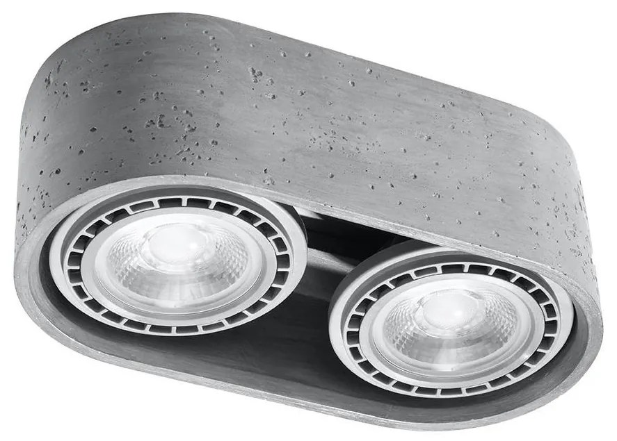 Stropné svietidlo BASIC AR111 2xGU10/40W/230V betón