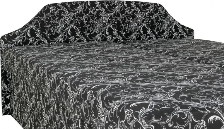 Manželská posteľ Míša Senior, čierno-biela (č.19)