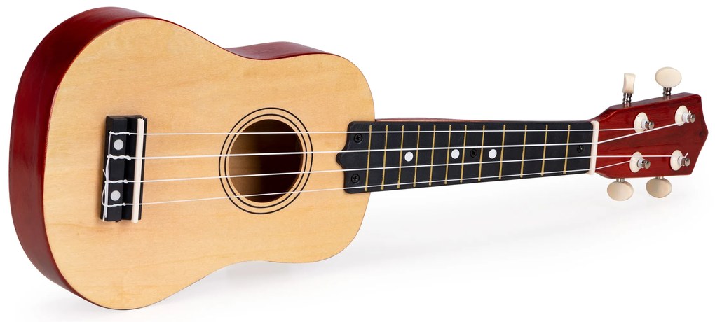 Detská gitara so 4 nylonovými strunami, drevená