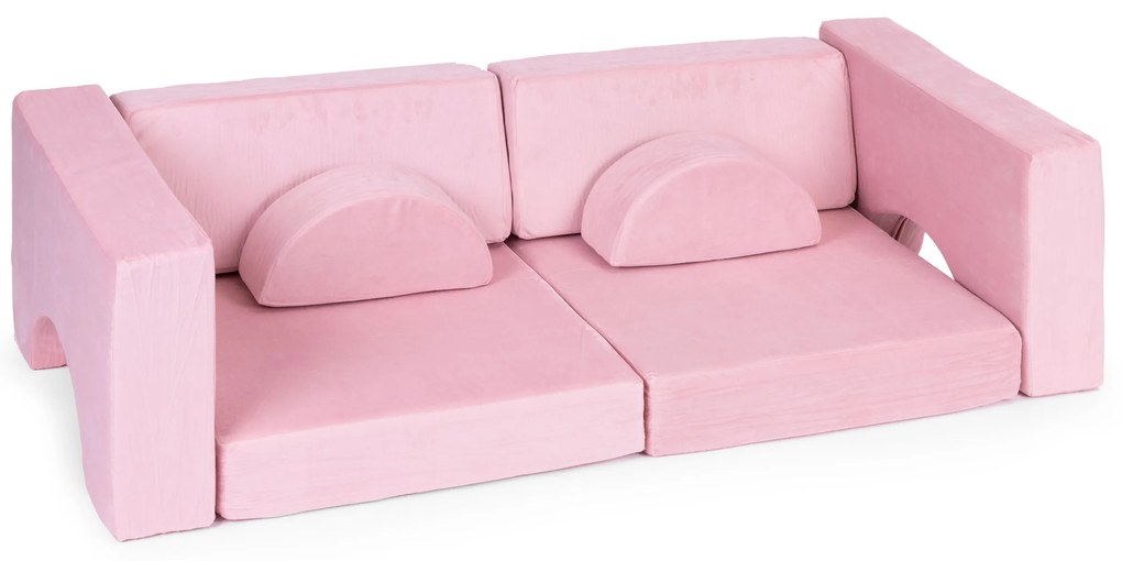 DIY Modulárne detské kreslo 8 mäkkých vankúšov skladacie - ECOTOYS rose