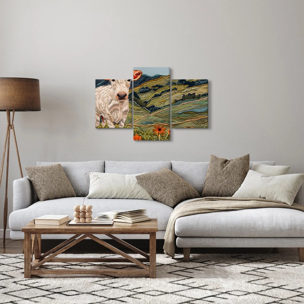 Obraz - Imitácia pleteného motívu (90x60 cm)