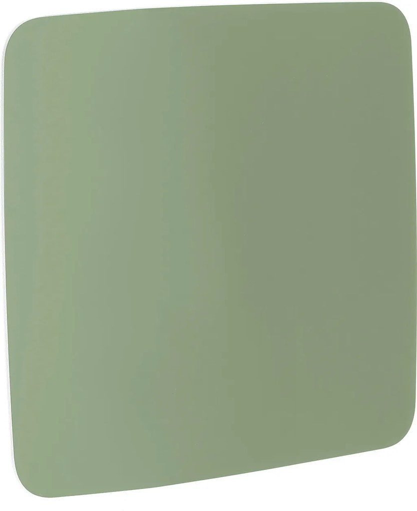Sklenená magnetická tabuľa Stella so zaoblenými rohmi, 1000x1000 mm, pastelová zelená
