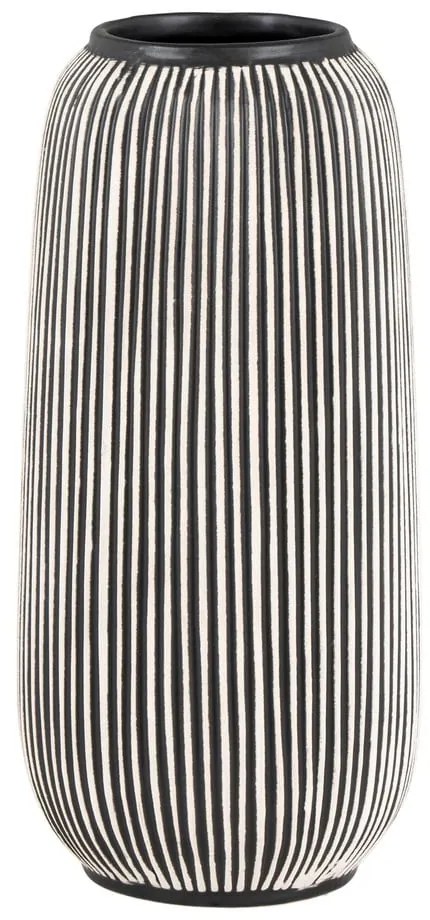 Čierno-biela váza z kameňa (výška 20 cm) – House Nordic