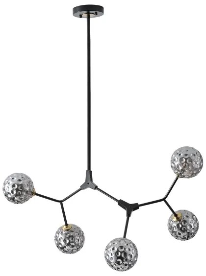 Luster na tyči 5xG9/15W/230V šedá