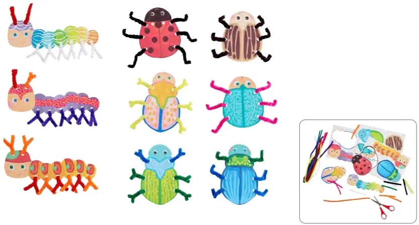 Haba Craft Kit Kreatívna sada Prvé tvorenie s chlpatými drôtikmi  Chrobáčiky a stonožky