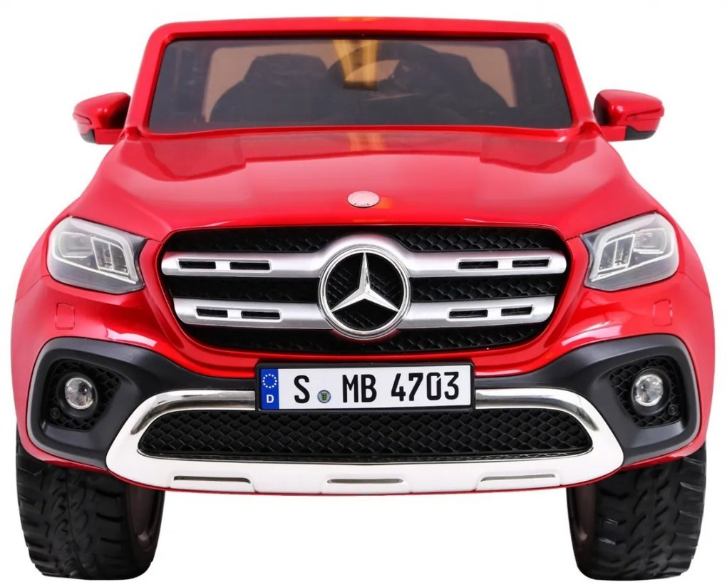 RAMIZ ELEKTRICKÉ AUTÍČKO MERCEDES X-CLASS - LCD - MP4 - LAKOVANÉ - ČERVENÉ - 4 x 45W/12V - 2 x 12V/7Ah - 2023