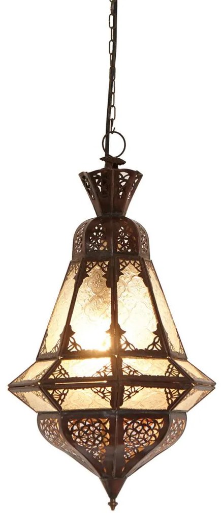 Marocká závesná lampa Houta biela