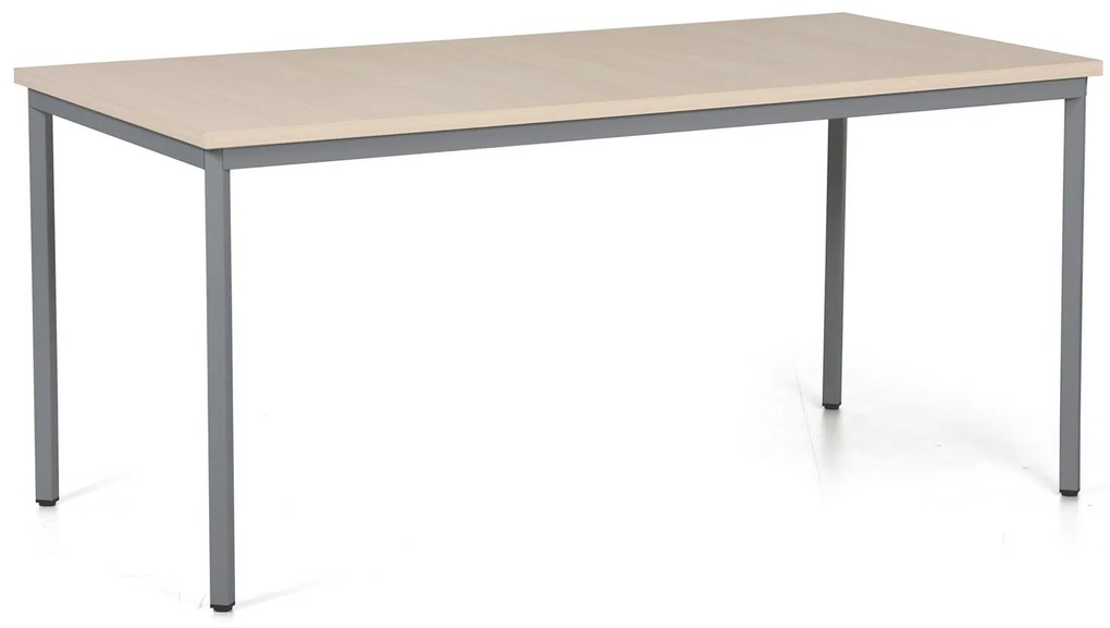 Jedálenský stôl TRIVIA, 160x80 cm, tmavo sivá podnož, breza