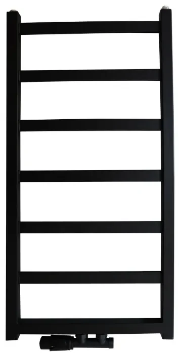 Regnis DEX, vykurovacie teleso 430x1780mm so stredovým pripojením 50mm, 680W, čierna matná, DEX180/40/D5/BLACK