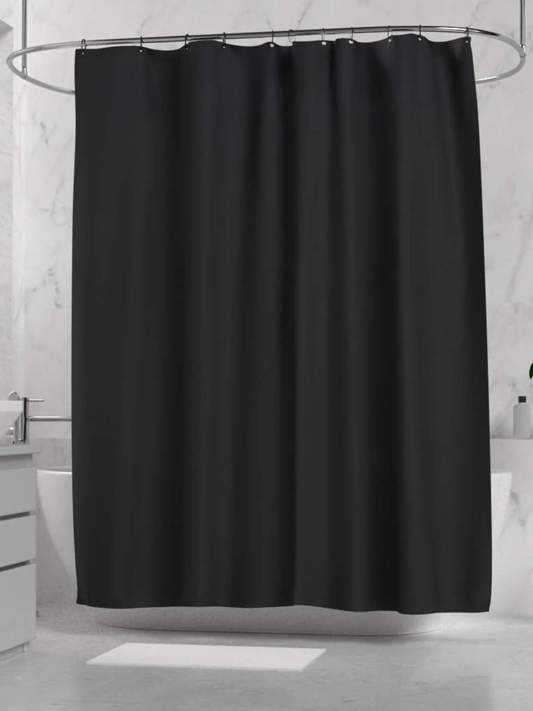 Sprchový záves 150 x 200 cm - čierny