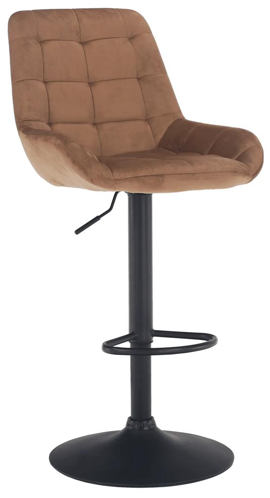 Kondela Barová stolička, hnedá Velvet látka, CHIRO NEW 73081