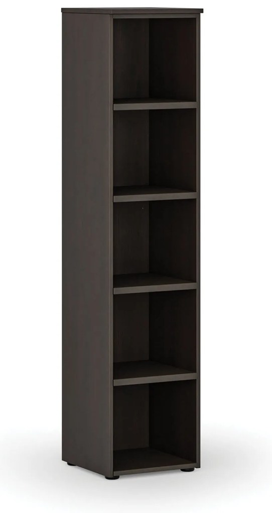 Kancelársky regál PRIMO WOOD, 400 x 420 x 1781 mm, wenge