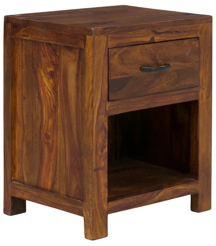 furniture-nabytek.cz - Masívny nočný stolík Palison z palisandru, lakovaný, hnedý