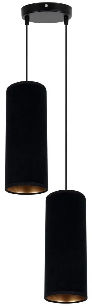 Luster na lanku AVALO 2xE27/60W/230V pr. 20 cm čierna