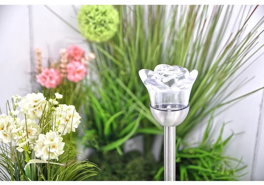 Solárna lampa Kvet ST80090