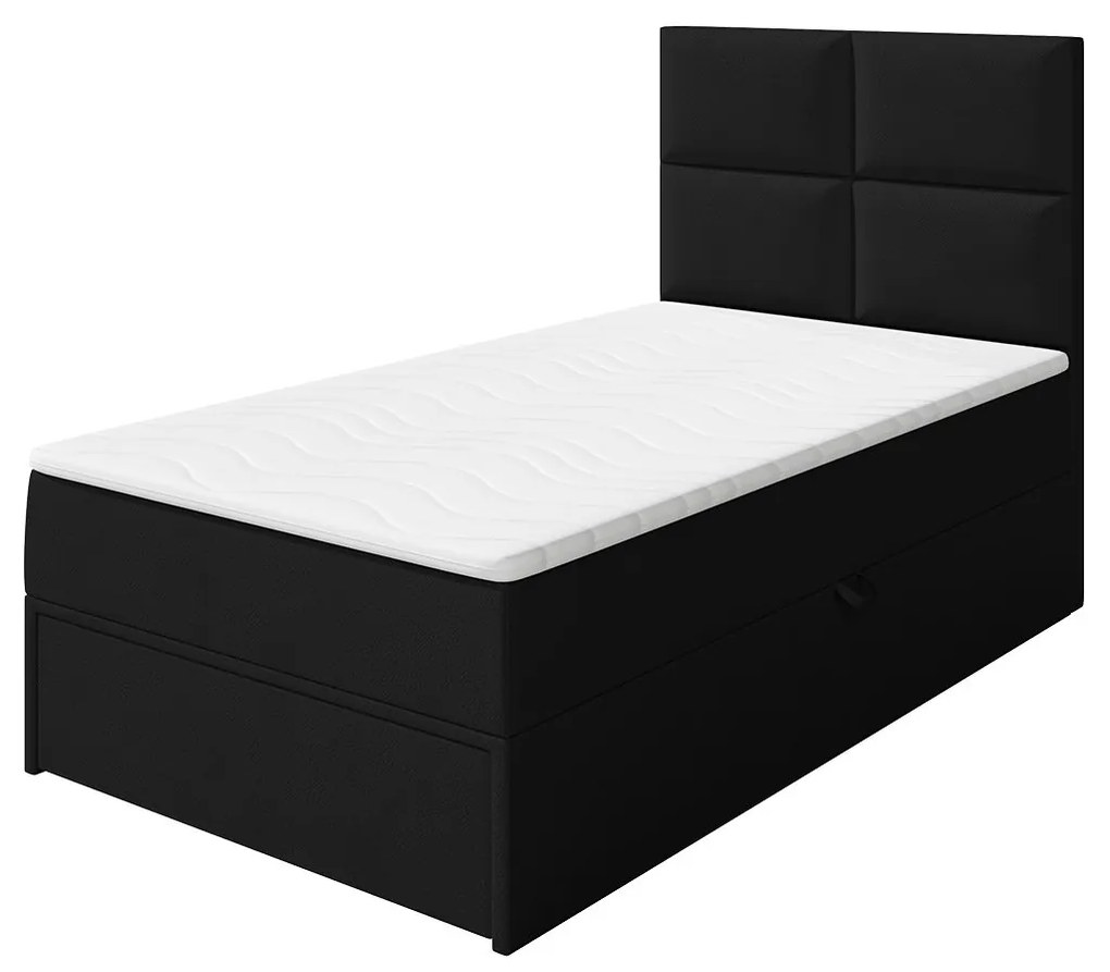 Kontinentálna posteľ Hudson Lux 1, Strana: ľavá, Rozmer postele: 90x200 cm, Farby: ekokoža Soft 011