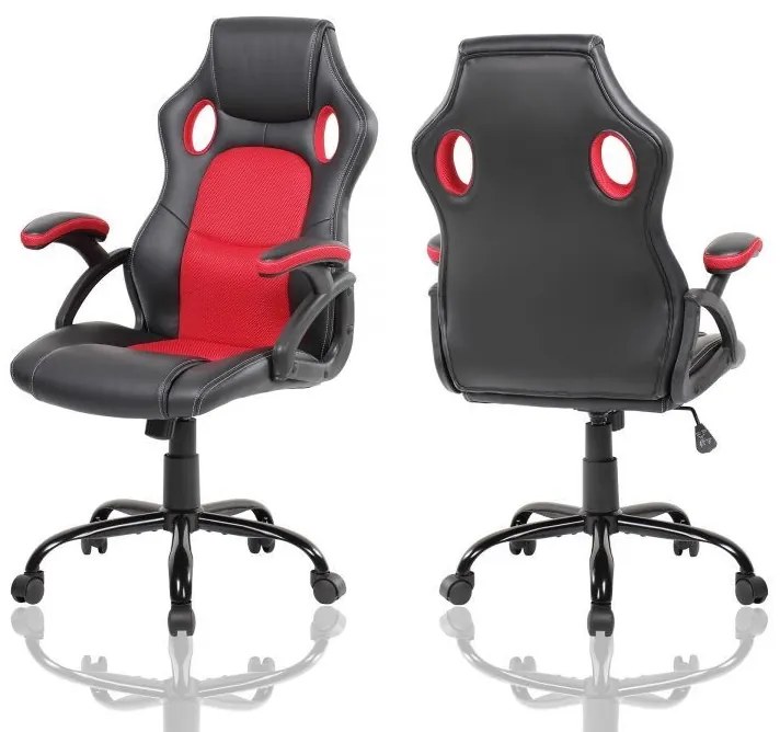 Herná stolička - čierna/červená | 9528H