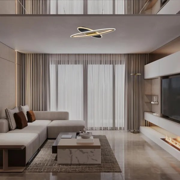 Rabalux 71313-LED stmievateľné stropné svietidlo TANELI 70W/230V 3000/4000/6000K čierne + DO