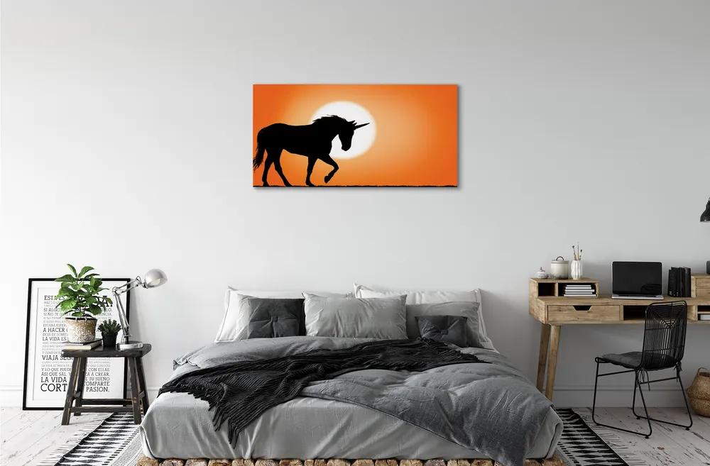 Obraz na plátne Sunset Unicorn 140x70 cm