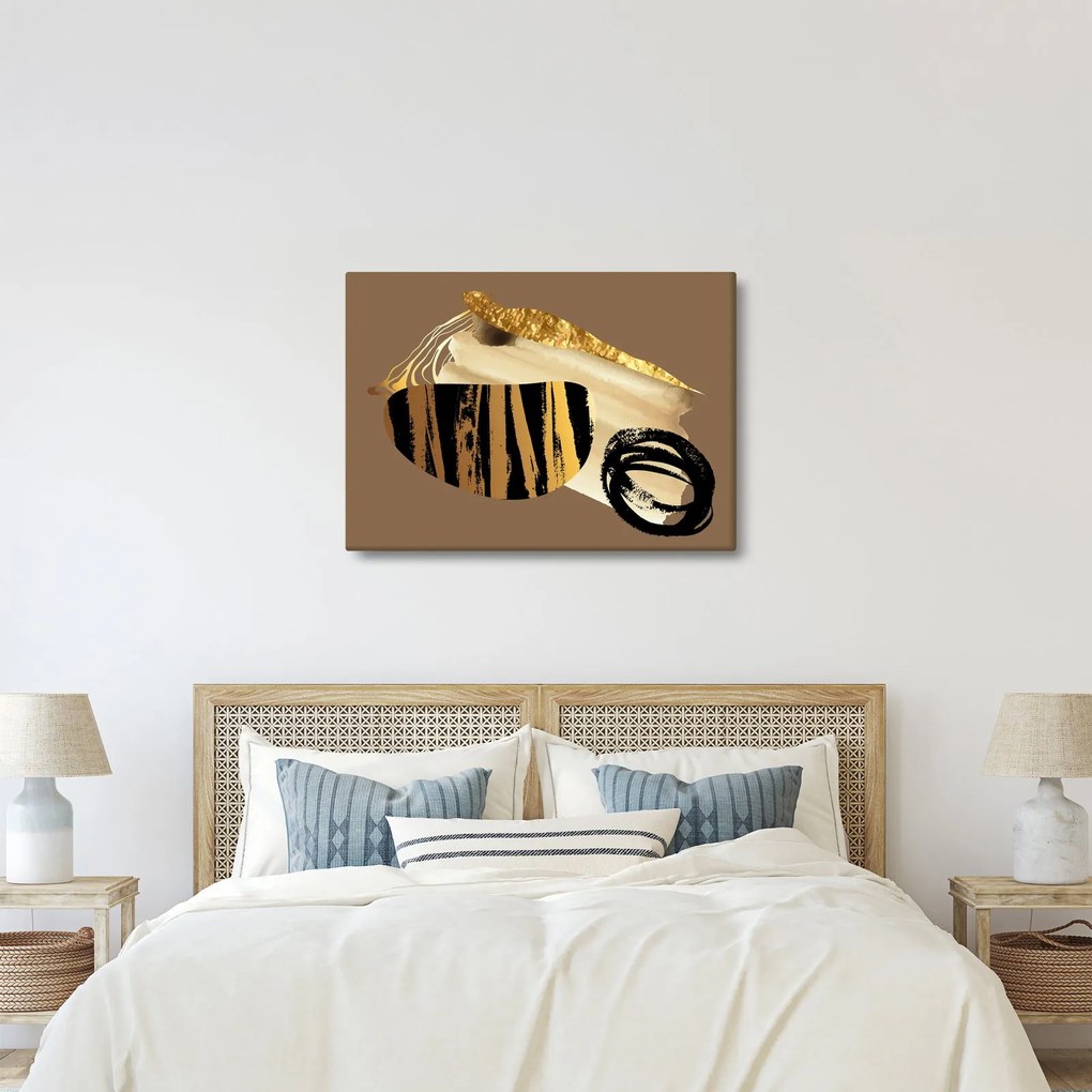 Obraz - Abstrakcia golden brown N⁰2 (70x50 cm)