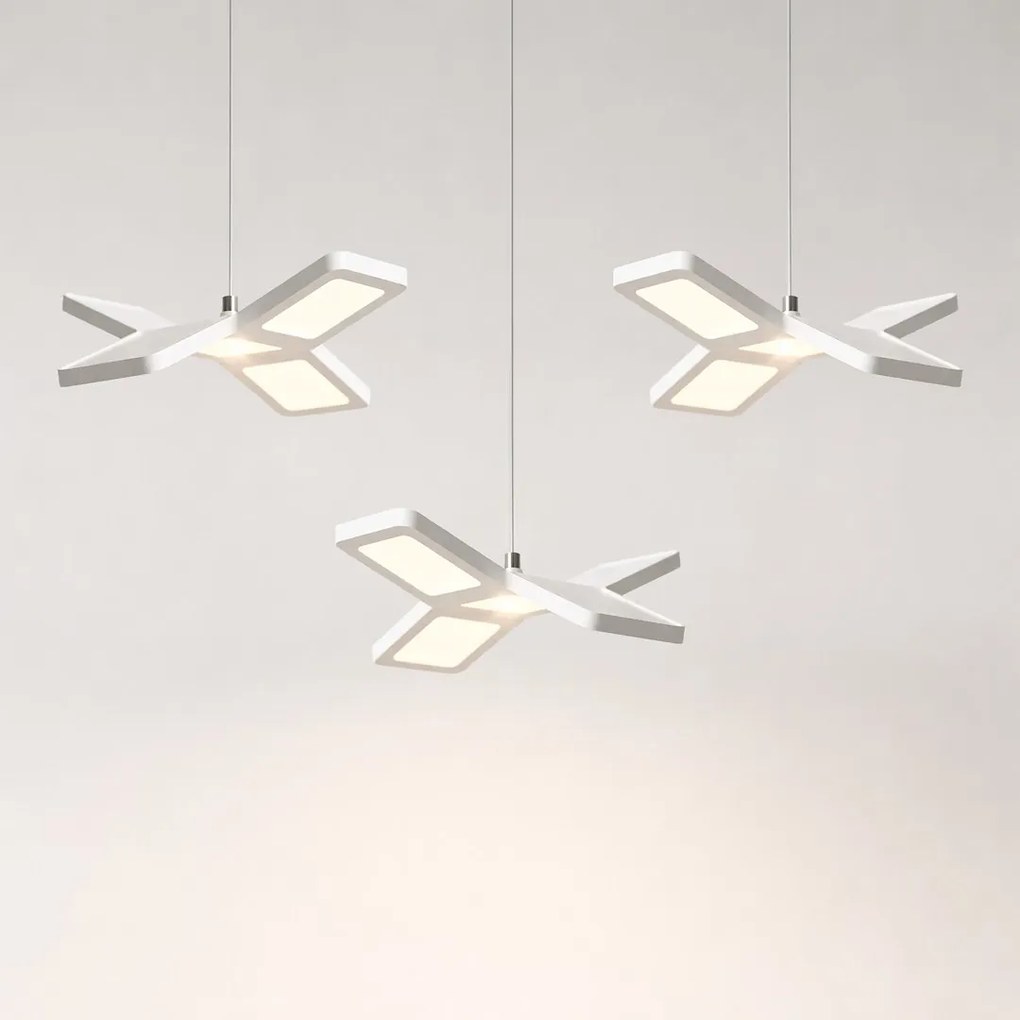 Závesné LED svietidlo Pixels, 3x LED 75w, 4000k, w