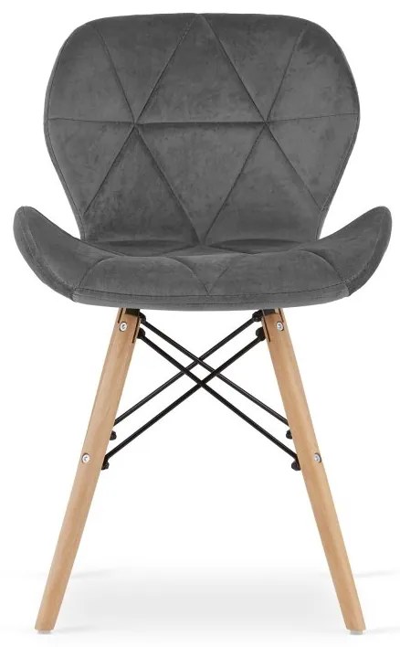 Jedálenská zostava TODI 80cm okrúhly stolový set biely + 4 stoličky LAGO sivé