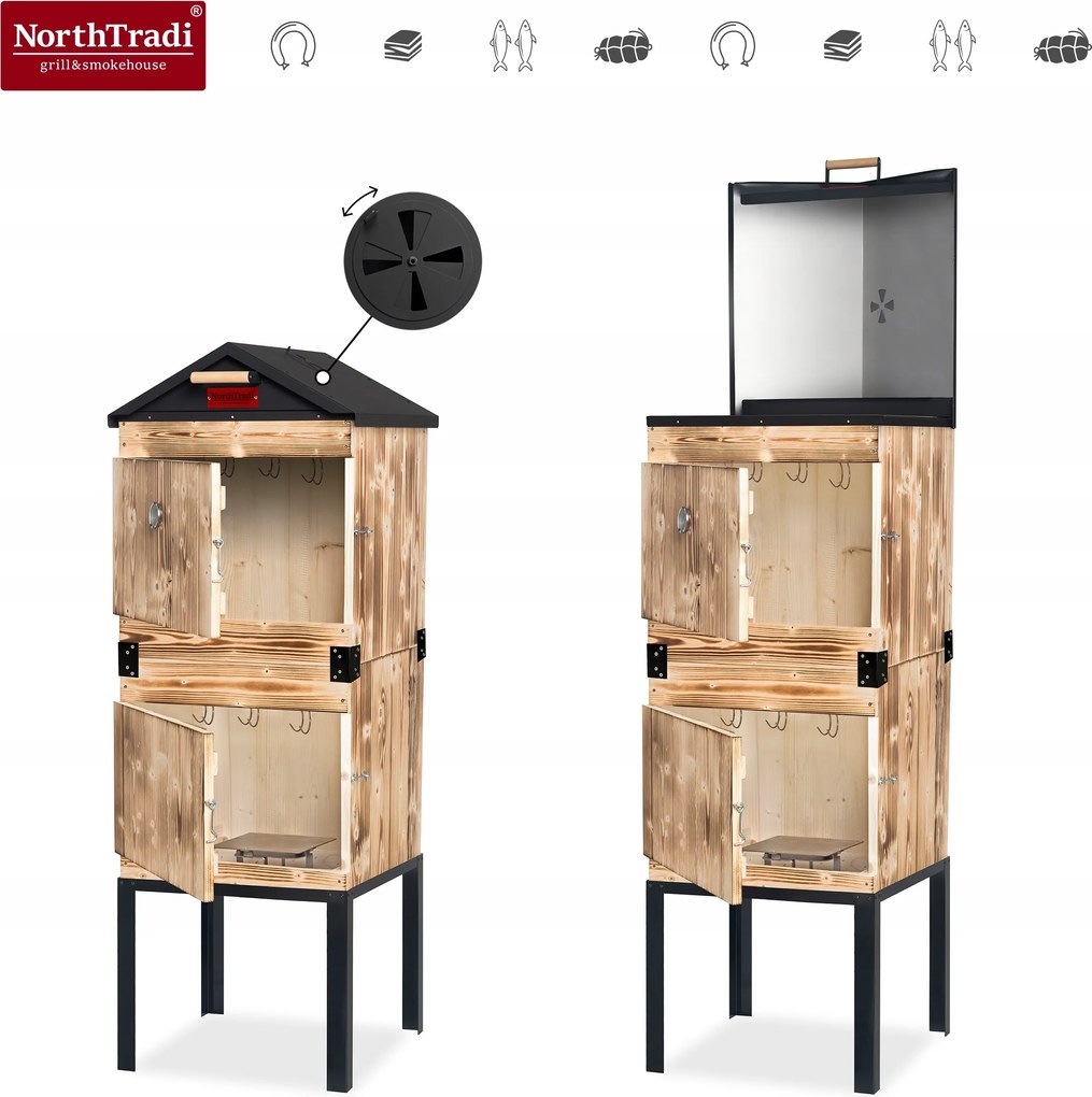 TRENDIE Udiareň XXL drevená s kovovou strechou